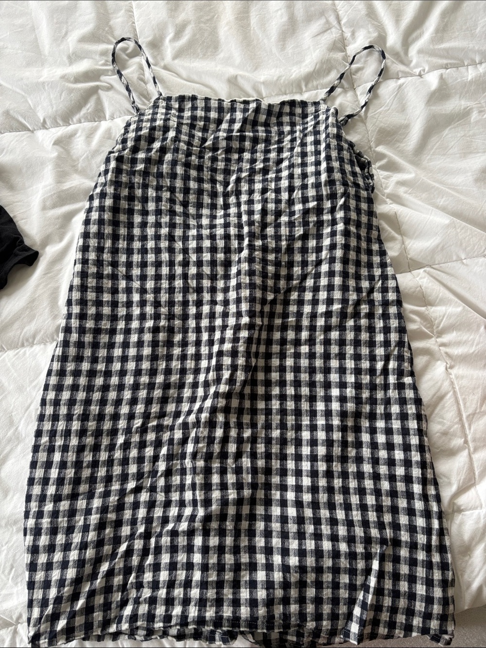 American Eagle Outfitters Black & White Gingham Mini Dress